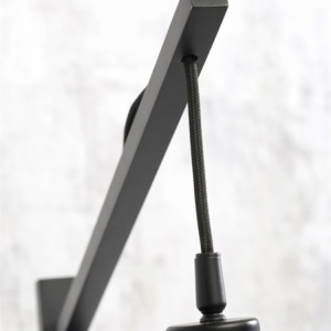 Lampadar eco din bambus Bromo L negru/ natur, 60x18cm 195199 universul-luminii.ro