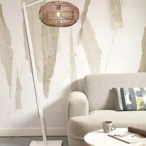 Lampadar eco din bambus cu ratan Madeira white/48cm, nat 121069 universul-luminii.ro