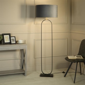 Lampadar/Lampa de podea decorativa Modish negru/gri - Img 2