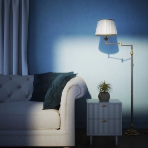 Lampadar, Lampa de podea design italian clasic Brass - Img 5