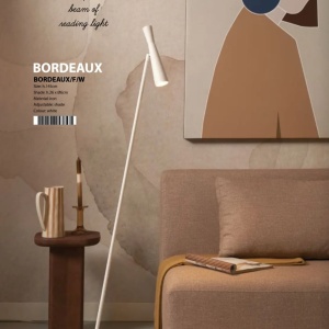 Lampadar/Lampa de podea design minimalist Bordeaux alb 224429 universul-luminii.ro