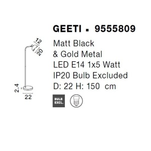Lampadar/Lampa de podea design modern GEETI 122239 universul-luminii.ro