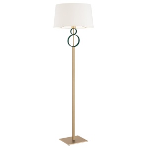 Lampadar, lampa de podea design modern Perseo crem, auriu, verde