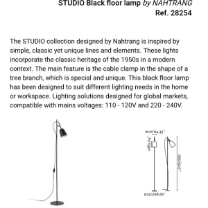 Lampadar, Lampa de podea design modern Studio negru 161139 universul-luminii.ro