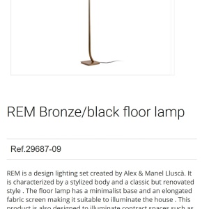 Lampadar / Lampa de podea eleganta design clasic REM bronz/negru 91859 universul-luminii.ro