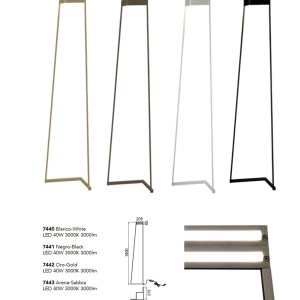 Lampadar/Lampa de podea LED design modern MINIMAL 40W Gold - Img 4