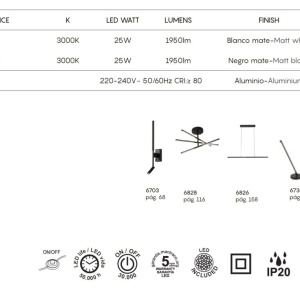 Lampadar/Lampa de podea LED design modern minimalist TORCH negru - Img 4