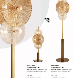 Lampadar, Lampa de podea moderna design deosebit Wagon Wheel 6Lt 134379 universul-luminii.ro