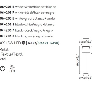 Lampadar / Lampa de podea moderna design elegant SAVOY alba 83929 universul-luminii.ro