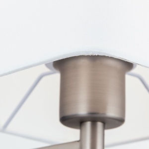 Lampadar/Lampa de podea pivotanta CARLTON nickel/alb 234989 universul-luminii.ro