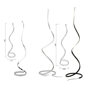 Lampadar LED design modern minimalist NUR argintiu crom - Img 3