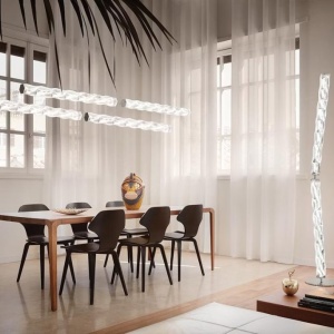 Lampadar LED design tehnico-decorativ realizat manual Hugo prisma - Img 3