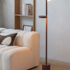 Lampadar LED din lemn de frasin maro Okinawa - Img 7
