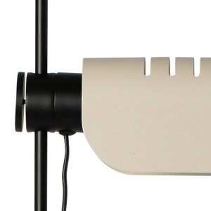 Lampadar metal stil retro cu abajur ajustabil MARTINICA negru, bej - Img 4