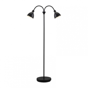 Lampadar modern cu 2 brate flexibile Ray negru 63224003 NL