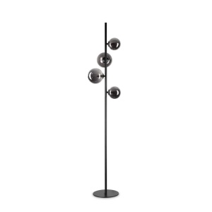 Lampadar modern Perlage pt4 negru/fumuriu - Img 1