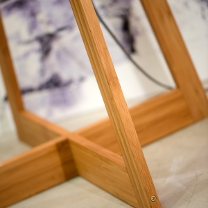 Lampadar realizat din materiale naturale, durabile si ecologice, EVEREST/F alb 61639 universul-luminii.ro