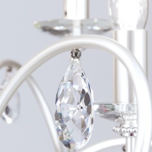 Lampadar stil clasic cu cristale Swarovski Giada argintiu mat 181419 universul-luminii.ro