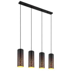 Lustra 4L design modern Crocky negru, auriu - Img 1
