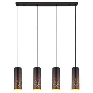 Lustra 4L design modern Crocky negru, auriu - Img 3