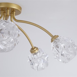 Lustra aplicata 5 becuri metal auriu Astral 625639 universul-luminii.ro