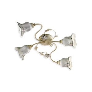 Lustra aplicata cu flori ceramice in stilul clasic Florentin PISA 4L - Img 1