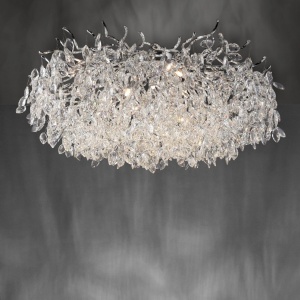 Lustra aplicata design magnific, crom, diametru 80cm, RICICLE - Img 3