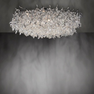 Lustra aplicata design magnific, crom, diametru 80cm, RICICLE - Img 11