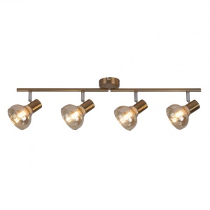 Lustra aplicata design modern Holly 4L auriu/amber - Img 1