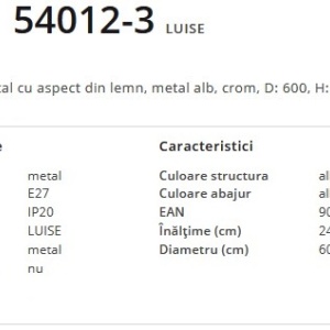 Lustra aplicata design modern LUISE alb 54012-3 GL - Img 8