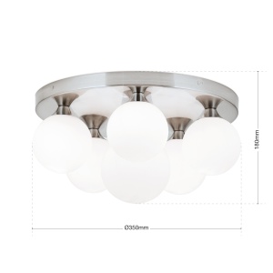 Lustra aplicata design modern SNOWWHITE 6L crom satin - Img 7