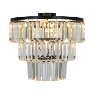 Lustra aplicata design modern Tifanny negru