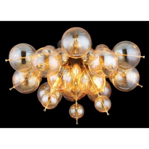 Lustra aplicata design modern UDO 3L negru/chihlimbar - Img 3