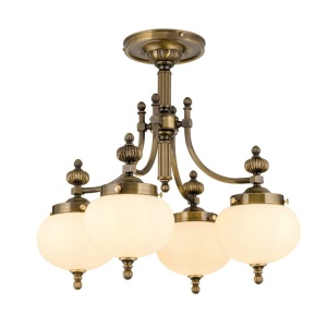 Lustra aplicata eleganta stil clasic Nostalgie 4L patina/ champagne 163669 universul-luminii.ro