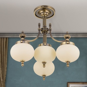 Lustra aplicata eleganta stil clasic Nostalgie 4L patina/ champagne 241519 universul-luminii.ro