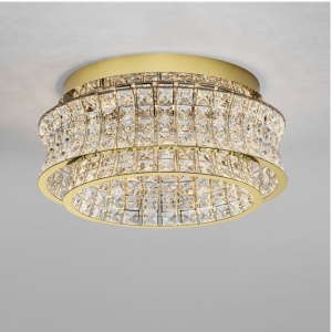Lustra aplicata LED auriu, cristale sticla CELYSIA 50cm 628669 universul-luminii.ro