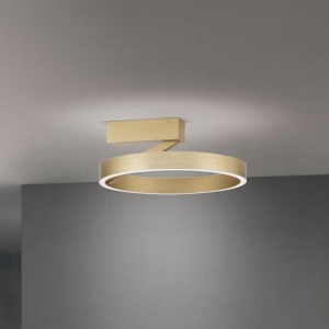 Lustra aplicata LED circulara KOLK auriu periat 40cm
