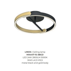 Lustra aplicata LED design modern LINOS - Img 2