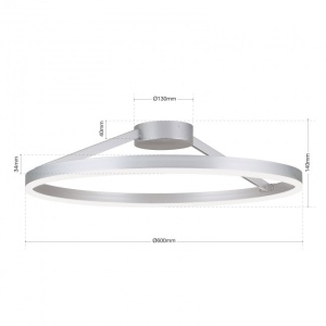 Lustra aplicata LED dimabila design modern circular Float 60cm 196879 universul-luminii.ro