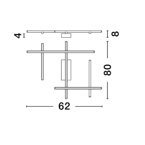 Lustra aplicata LED moderna design geometric PACE - Img 2