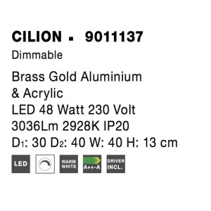 Lustra aplicata, Plafoniera LED dimabila design elegant CILION - Img 3