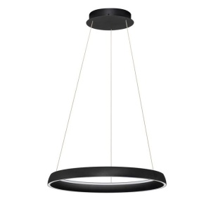 Lustra circulara aluminiu negru LED CCT OVIA 60cm