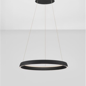 Lustra circulara aluminiu negru LED CCT OVIA 60cm, 4, universul-luminii.ro