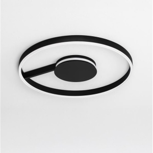 Lustra circulara aluminiu negru LED CCT SIENA 60cm, 3, universul-luminii.ro