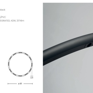Lustra circulara LED APUS 80 negru - Img 2