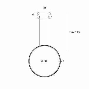 Lustra circulara LED IP44 diametru 80cm Visual negru - Img 4