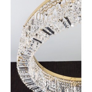 Lustra cristal Asfour design modern de lux Ring 24K 110cm gold plated 198509 universul-luminii.ro