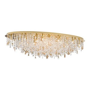 Lustra cristal K9 design elegant de lux CRYSTALRIVER aurie 156539 universul-luminii.ro