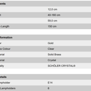 Lustra cristal Schöler design modern de lux Ring 24K 60cm gold plated 198499 universul-luminii.ro