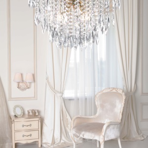 Lustra cristal suspendata design elegant Waterfall gold 5L 5175-5 SRT 62549 universul-luminii.ro